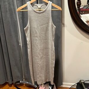 Club Monaco gray ribbed racerback tank dress